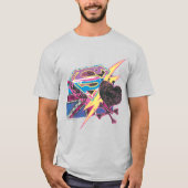スーパーガール国旗とクロスボーン Tシャツ (正面)