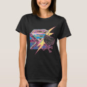スーパーガール国旗とクロスボーン Tシャツ (正面)