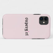スーパーガール安全ピンレター Case-Mate iPhoneケース (裏面(横))