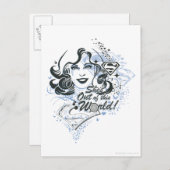 スーパーガール彼女は世界から出ている！ ポストカード (正面/裏面)