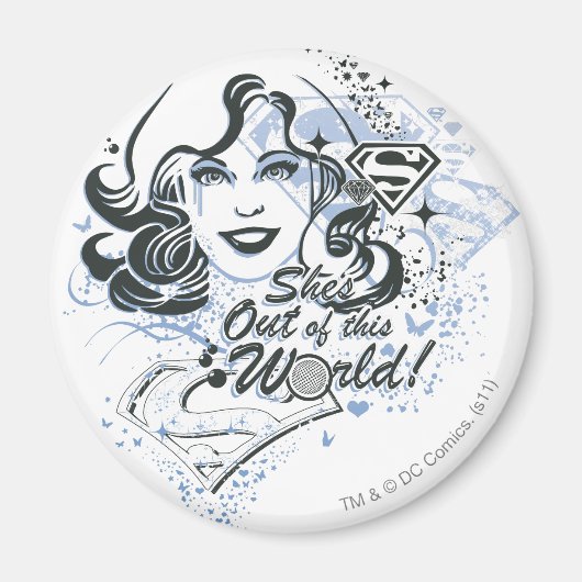 スーパーガール彼女は世界から出ている！ マグネット (正面)