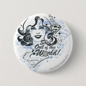 スーパーガール彼女は世界から出ている！ 缶バッジ (正面)