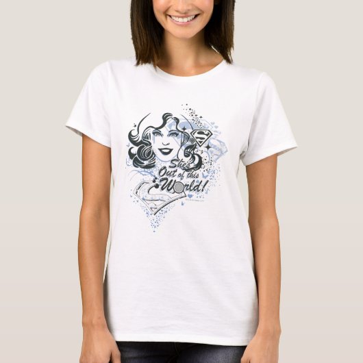 スーパーガール彼女は世界から出ている! Tシャツ (正面)