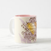 スーパーガール救・ミー ツートーンマグカップ (正面左)