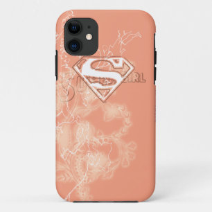 スーパーガール桃の花柄 iPhone 11 ケース