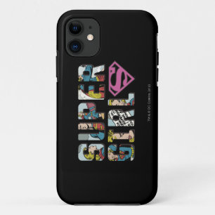 スーパーガール漫画のロゴ iPhone 11 ケース