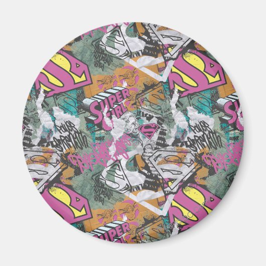 スーパーガール漫画ケーパーズパターン10 マグネット (正面)