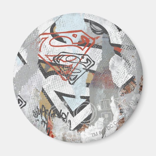 スーパーガール漫画ケーパーズパターン1 マグネット (正面)