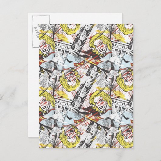 スーパーガール漫画ケーパーズパターン2 ポストカード (正面/裏面)