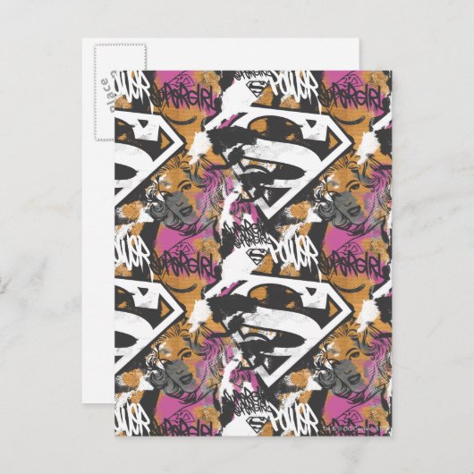 スーパーガール漫画ケーパーズパターン3 ポストカード (正面/裏面)