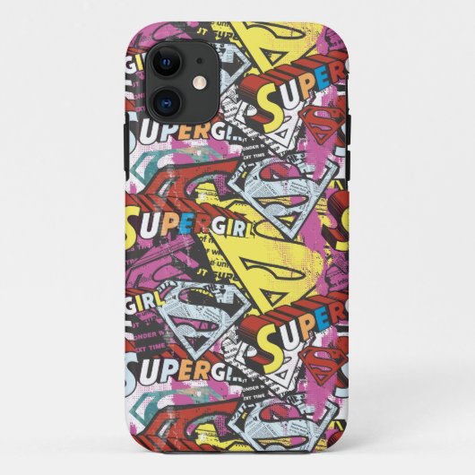 スーパーガール漫画ケーパーズパターン4 Case-Mate iPhoneケース (裏面)