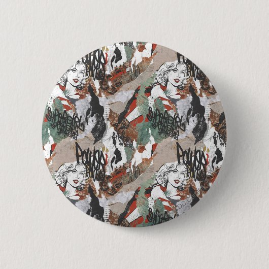 スーパーガール漫画ケーパーズパターン6 缶バッジ (正面)