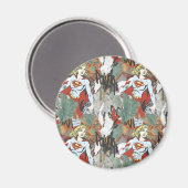 スーパーガール漫画ケーパーズパターン8 マグネット (正面/裏面)