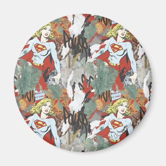 スーパーガール漫画ケーパーズパターン8 マグネット (正面)