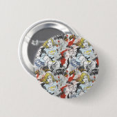 スーパーガール漫画ケーパーズパターン9 缶バッジ (正面&裏面)