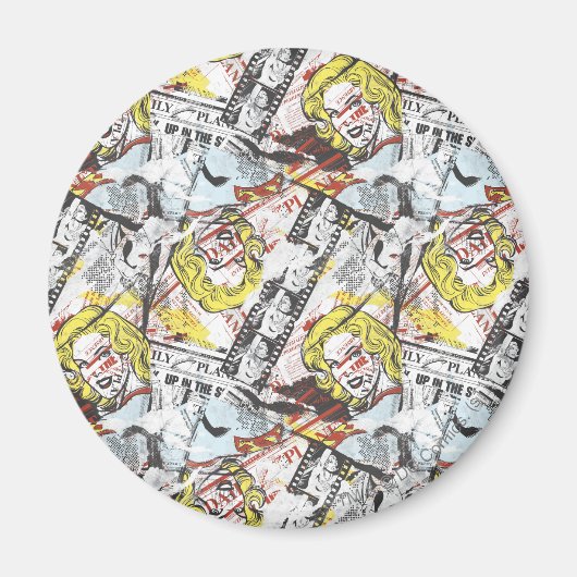 スーパーガール漫画ケーパーパターン2 マグネット (正面)