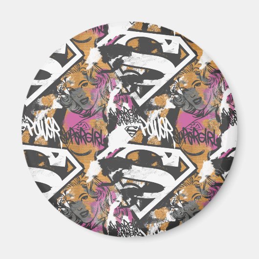 スーパーガール漫画ケーパーパターン3 マグネット (正面)