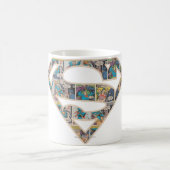 スーパーガール漫画ストリップロゴ コーヒーマグカップ (中央)