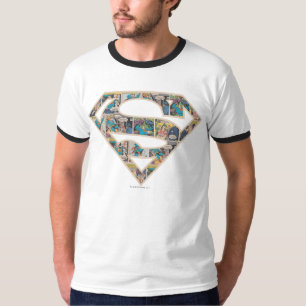 スーパーガール漫画ストリップロゴ Tシャツ