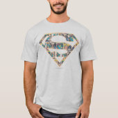 スーパーガール漫画ストリップロゴ Tシャツ (正面)
