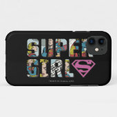 スーパーガール漫画ロゴ Case-Mate iPhoneケース (裏面(横))