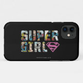 スーパーガール漫画ロゴ Case-Mate iPhoneケース (裏面(横))