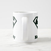 スーパーガール無地のSシールド ジャンボコーヒーマグカップ (裏面)