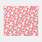 スーパーガール無地のSシールド フリースブランケット (正面(横))