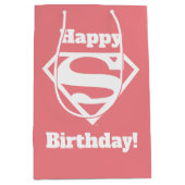 スーパーガール無地のSシールド ミディアムペーパーバッグ (正面)