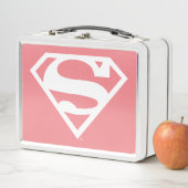 スーパーガール無地のSシールド メタルランチボックス (インサイチュ)