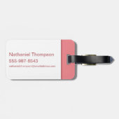 スーパーガール無地のSシールド ラゲッジタグ (裏面横)