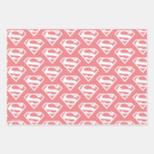 スーパーガール無地のSシールド ラッピングペーパーシート (正面2)