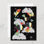 スーパーガール熱狂するスカイ ポストカード (正面/裏面)