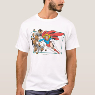 スーパーガール破壊大きい石 Tシャツ