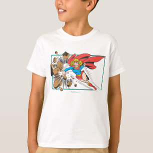 スーパーガール破壊大きい石 Tシャツ