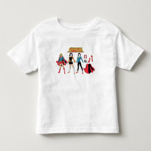 スーパーガール紙ドールグラフィック トドラーTシャツ