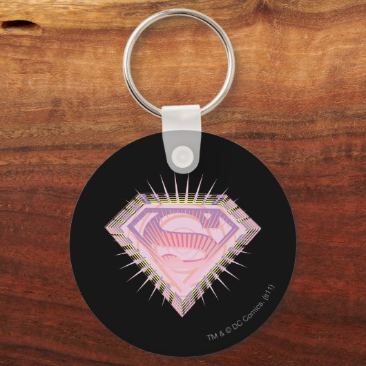スーパーガール素晴らしいロゴ キーホルダー (正面)