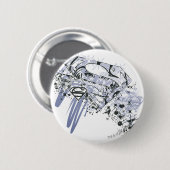 スーパーガール素晴らし 缶バッジ (正面&裏面)