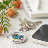 スーパーガール絵を描とスピル キーホルダー (側面)