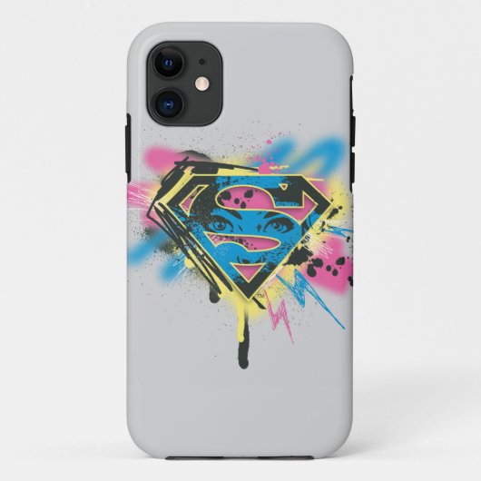スーパーガール絵を描とスピル Case-Mate iPhoneケース (裏面)