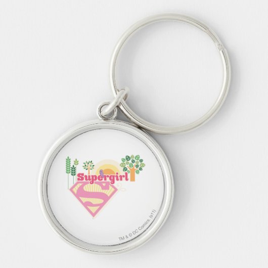スーパーガール自然ロゴ キーホルダー (正面)