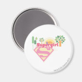 スーパーガール自然ロゴ マグネット (正面/裏面)