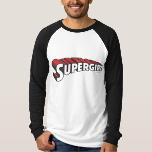 スーパーガール赤と白ロゴ Tシャツ