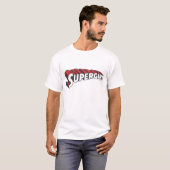 スーパーガール赤と白ロゴ Tシャツ (正面フル)