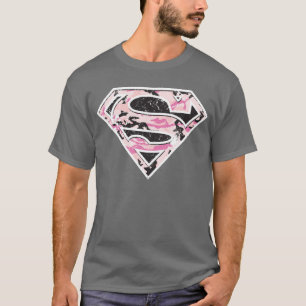 スーパーガール迷彩のロゴ Tシャツ