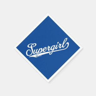 スーパーガール野球オールスター名ロゴ スタンダードカクテルナプキン