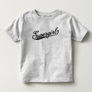 スーパーガール野球オールスター名ロゴ トドラーTシャツ
