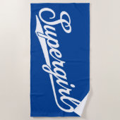 スーパーガール野球オールスター名ロゴ ビーチタオル (正面)