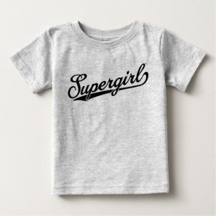 スーパーガール野球オールスター名ロゴ ベビーTシャツ
