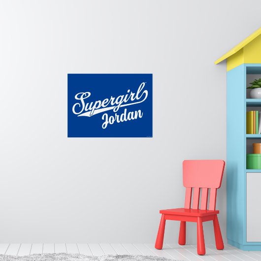 スーパーガール野球オールスター名ロゴ ポスター (子ども部屋1)